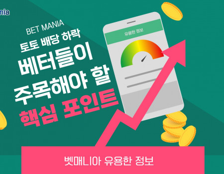 토토 배당 하락, 베터들이 주목해야 할 핵심 포인트