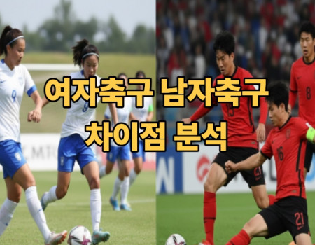 남자 축구와 여자 축구 차이 분석하기